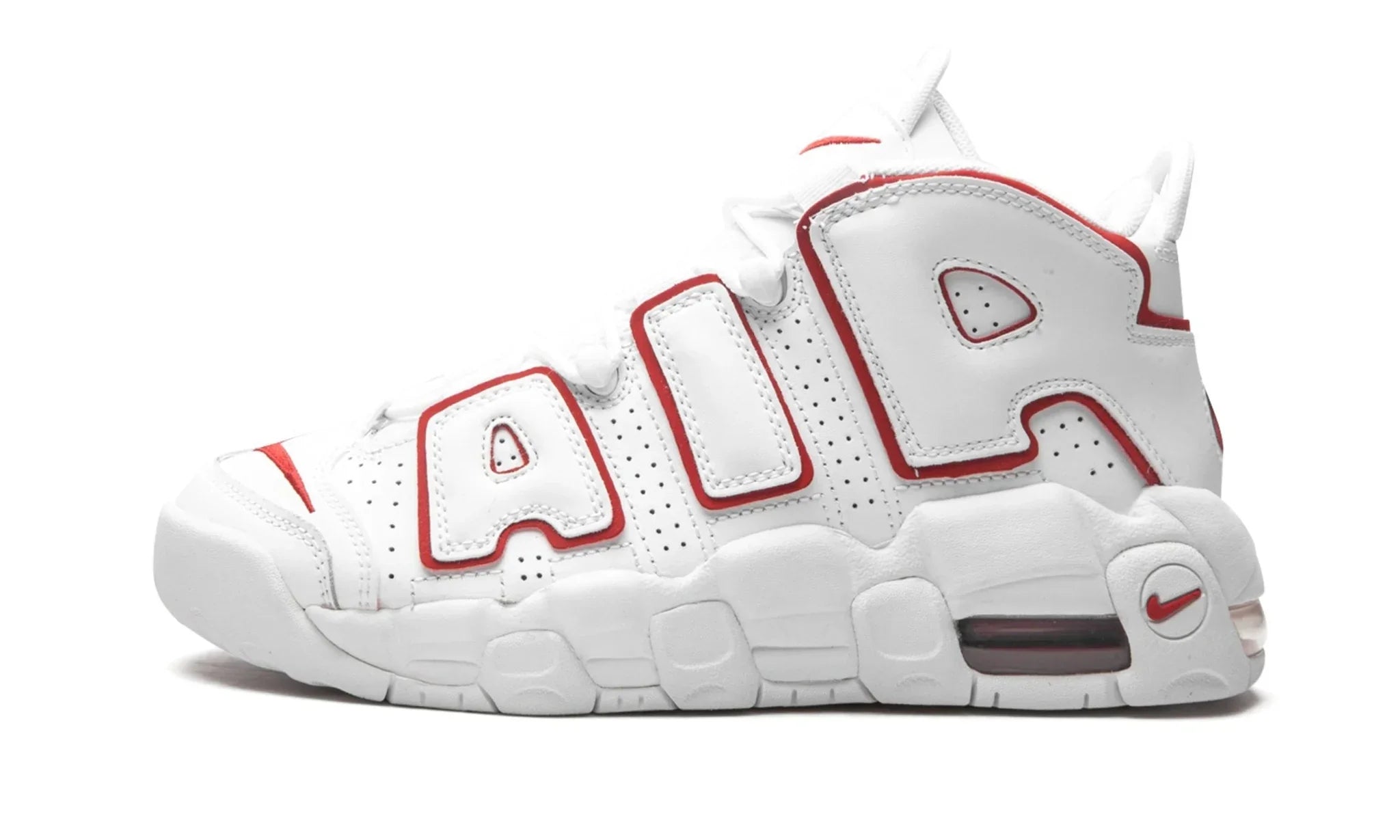 Air More Uptempo White Varsity Red